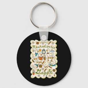 Autism Silly Goose Neurodiverse Mental Health Neur Key Ring