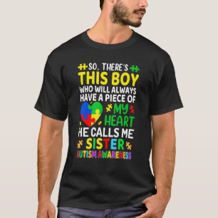 Autism Sister Autism Awareness Support Autism Moti T-Shirt