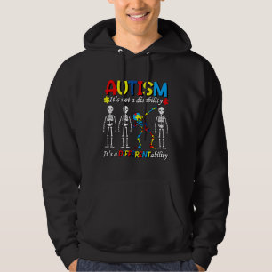 Autism Skeleton Dabbing It S Not A Disability It S Hoodie