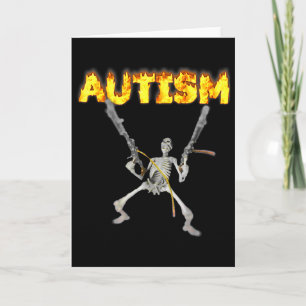 Autism Skeleton Funny Oddly Specific Dank Meme 2 Card