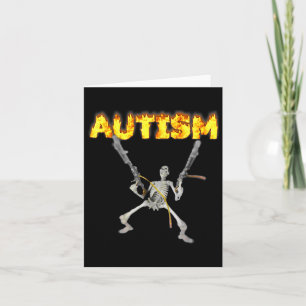 Autism Skeleton Funny Oddly Specific Dank Meme 2  Card