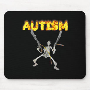 Autism Skeleton Funny Oddly Specific Dank Meme 2 Mouse Pad