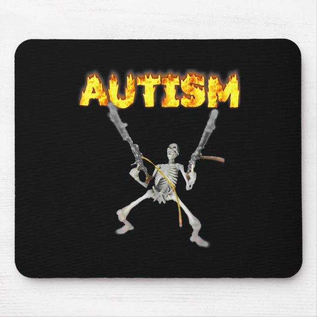 Autism Skeleton Funny Oddly Specific Dank Meme 2  Mouse Pad (Front)
