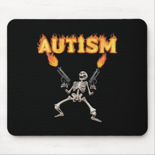 Autism Skeleton Funny Oddly Specific Dank Meme Mouse Pad