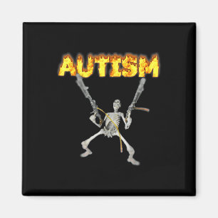 Autism Skeleton Meme Magnet