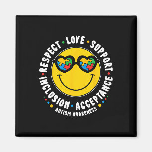 Autism Smile Face Men Women Boys Girls Kids Autism Magnet