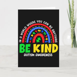 Autism Son Child Daughter Mum Rainbow Be Kind Card