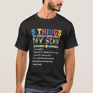 Autism Son Kids For Mum Dad Autism Awareness Suppo T-Shirt