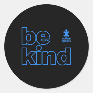 Autism Speaks - Autism Awareness Be Kind – Kindnes Classic Round Sticker