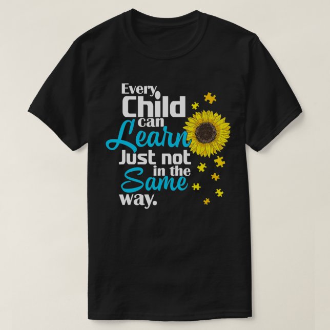 Autism Special Education Teacher  Sunflower Tee Wo (Design Front)