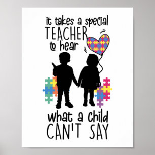 Autism Special Education Teacher To Hear Child Poster