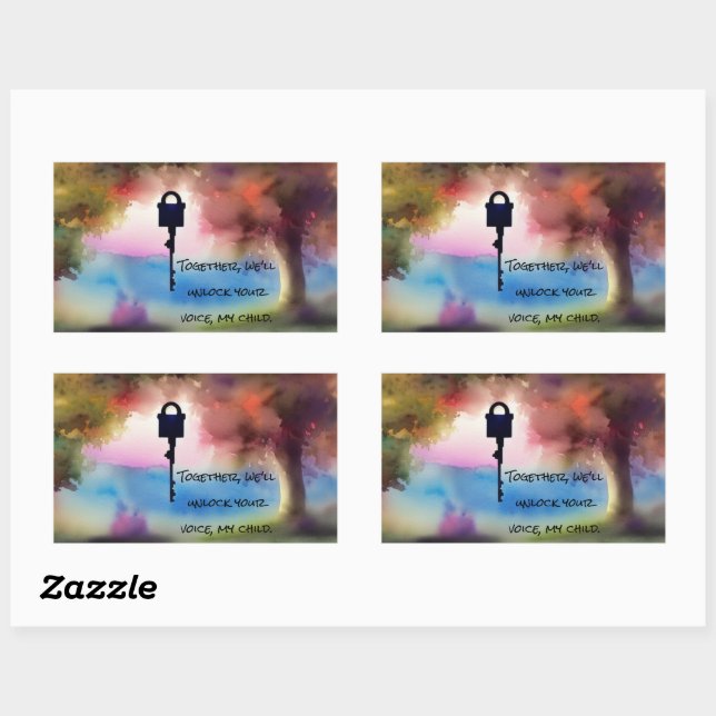 Autism - Special Needs Child Support - Your Voice Rectangular Sticker (Sheet)