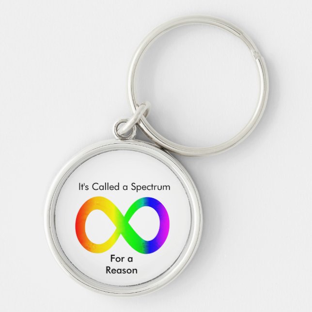 Autism Spectrum Awareness Metal Keychain (Front)