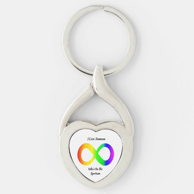 Autism Spectrum Awareness Metal Keychain (Front)