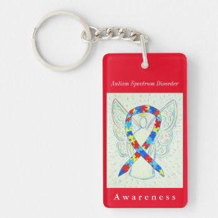 Autism Spectrum Disorder Awareness Ribbon Keychain