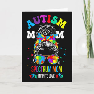 Autism Spectrum Mum Infinite Love Autism Awareness Card