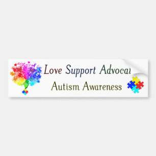 Autism Spectrum Tree Bumper Sticker