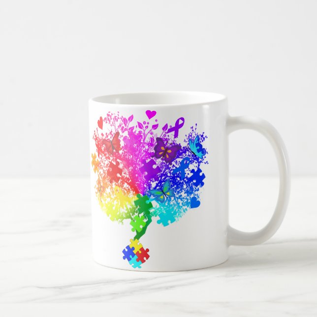 Autism Spectrum Tree Coffee Mug (Right)