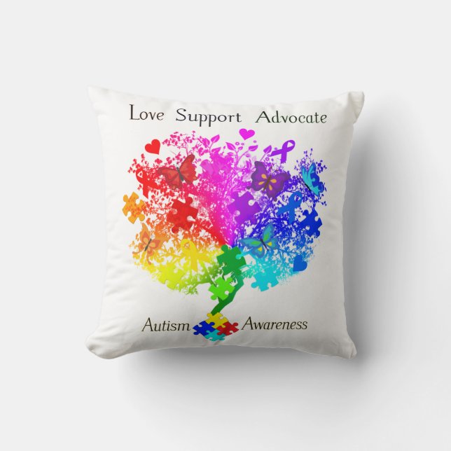 Autism Spectrum Tree Cushion (Front)