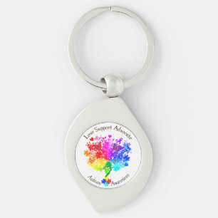 Autism Spectrum Tree Key Ring