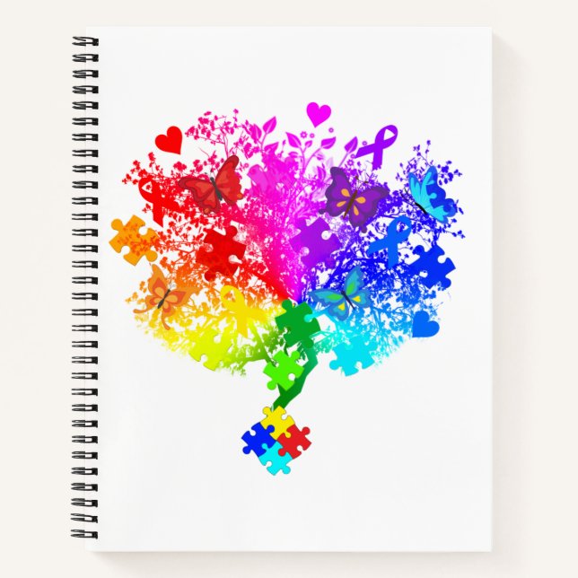 Autism Spectrum Tree Notebook (Front)