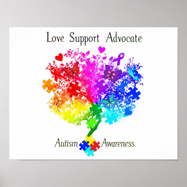 Autism Spectrum Tree Poster (Front)