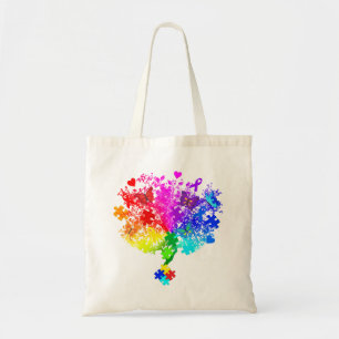 Autism Spectrum Tree Tote Bag