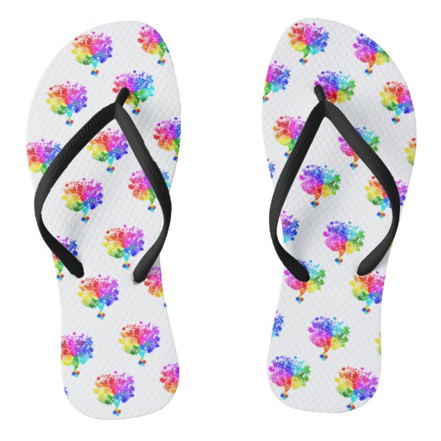 Autism Spectrum Trees Thongs (Footbed)
