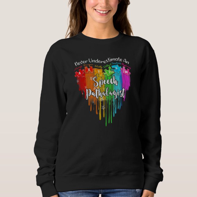 Autism Speech Language Pathologist Jigsaw Puzzle H Sweatshirt (Front)