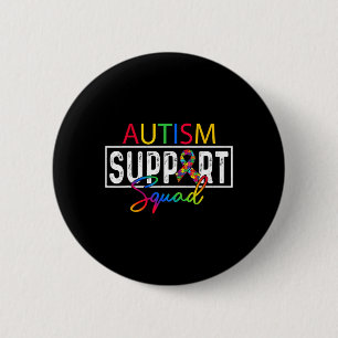 Autism Squad Awareness Autism Support Team Group F 6 Cm Round Badge