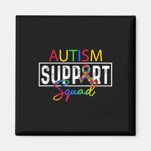 Autism Squad Awareness Autism Support Team Group F Magnet