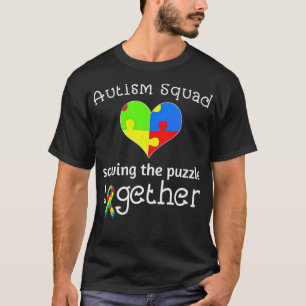 Autism Squad Rise Awareness Proud Ribbon animal - T-Shirt