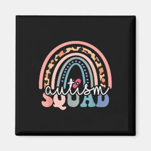 Autism Squad Shirt Autism Awareness Support Tee Ki Magnet