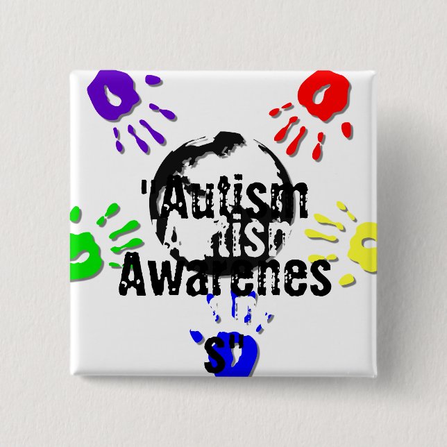 Autism Square Button (Front)