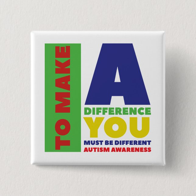Autism Square Button (Front)