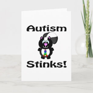 Autism Stinks Skunk Awareness Design Card