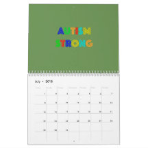Autism Strong Calendar