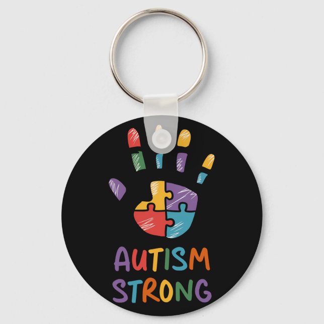 Autism Strong Key Ring (Front)