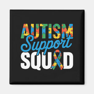 Autism support squad for autism awareness autism magnet
