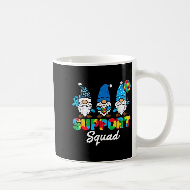 Autism Support Squad Gnomes Awareness Matching Men Coffee Mug (Right)