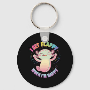 Autism Support Stimming Axolotl I Get Flappy When  Key Ring