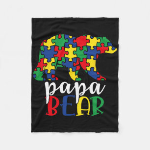 Autism Support Teacher Men Kids Autism Awareness Fleece Blanket