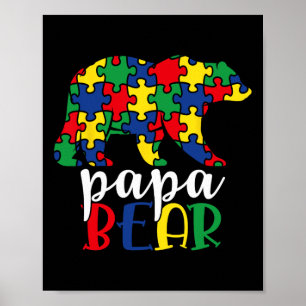 Autism Support Teacher Men Kids Autism Awareness Poster