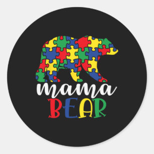 Autism Support Teacher Women Kids Autism Awareness Classic Round Sticker