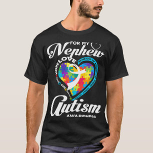 Autism-Supporting My Nephew-Autism Awareness  Aunt T-Shirt