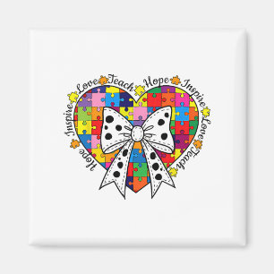 Autism Teach-love Inspire Hope Magnet
