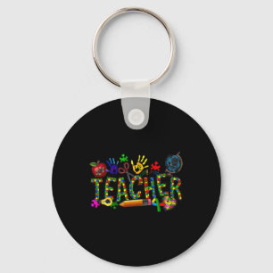 Autism Teacher Autism Awareness Coquette Autism Key Ring