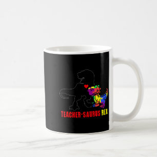 Autism teacher dinosaur teachersaurus rex animal coffee mug