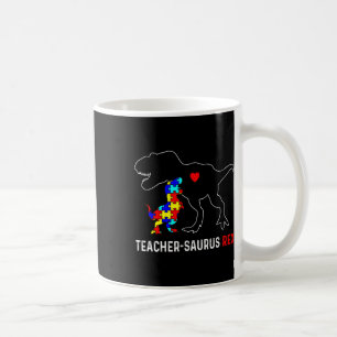 Autism Teacher Dinosaur Teachersaurus Rex Awarenes Coffee Mug