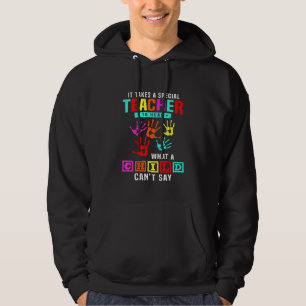 Autism Teacher Puzzle Piece Special Child Womens A Hoodie